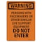 Signmission OSHA WARNING Sign, Persons W/ Pacemakers Or Other, 10in X 7in Rigid Plastic, 7" W, 10" L, Portrait OS-WS-P-710-V-13405 - alternate 1